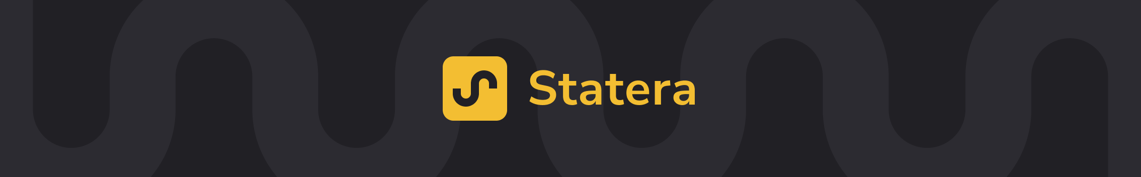 Логотип Statera на фирменном паттерне